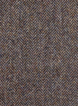 Harris Tweed FWD AR9-E63 brown herringbone fabric.
