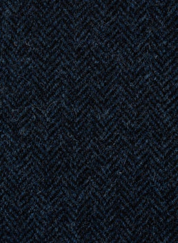 Harris Tweed FWD JD17-01 navy herringbone fabric.