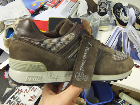 Classical New Balance Trainers & Harris Tweed Fabric