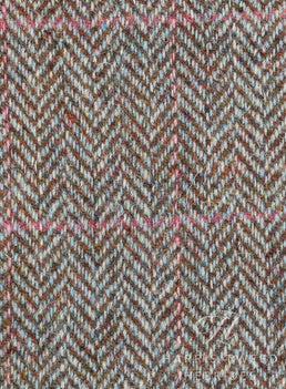 Harris Tweed Beige & Brown Herringbone Fabric FWD 1712-E2.