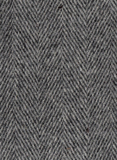 Harris Tweed Grey Herringbone Fabric FWD 1905-A1.