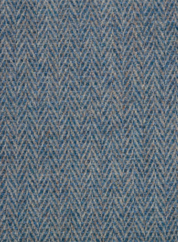 FWD 2305-B3 is a handwoven, featherweight Harris Tweed fabric in a blue & beige herringbone. A luxury wool fabric, suitable for soft furnishings and more.