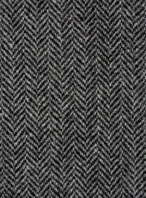 Harris Tweed FWD HA200-A1 grey and black herringbone fabric.