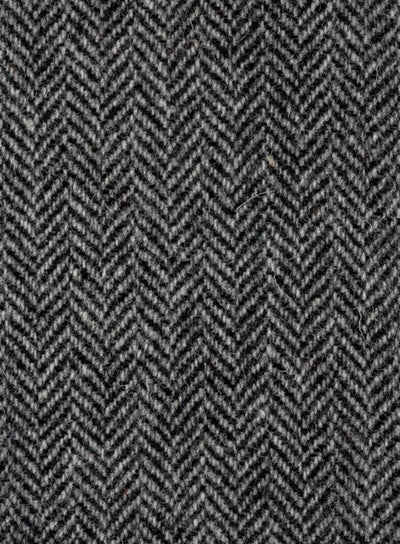 Harris Tweed FWD HA200-A1 grey and black herringbone fabric.