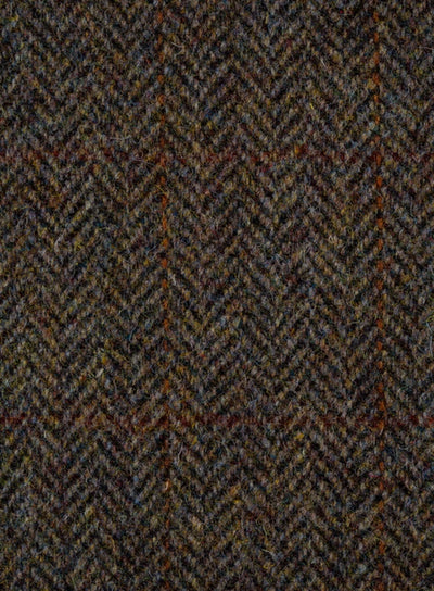 Harris Tweed FWD HA211-A1 brown herringbone fabric.