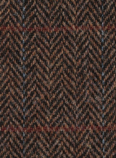 Harris Tweed Brown Herringbone Fabric FWD HE600-E3.