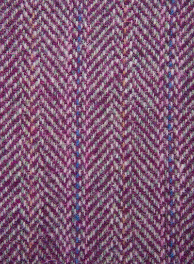 Harris Tweed FWD HTHs-19 pink and purple herringbone fabric.