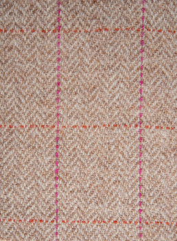 Harris Tweed beige FWD HTHS-24 herringbone fabric.