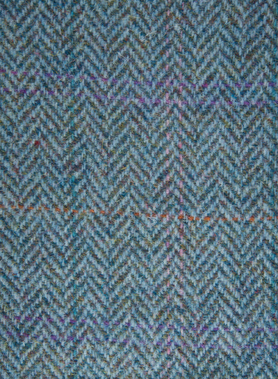 Harris Tweed FWD HTHS-30 blue herringbone fabric.