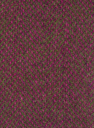 Harris Tweed FWD HTHS-33 purple and green herringbone fabric.