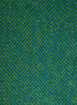 Harris Tweed FWD HTHS-35 green and yellow herringbone fabric.