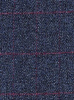 Harris Tweed Blue Herringbone Fabric FWD HTHS-49.