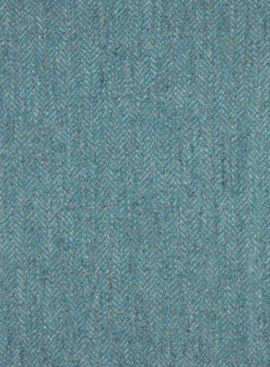 Harris Tweed HTHS-50 green and blue herringbone fabric.