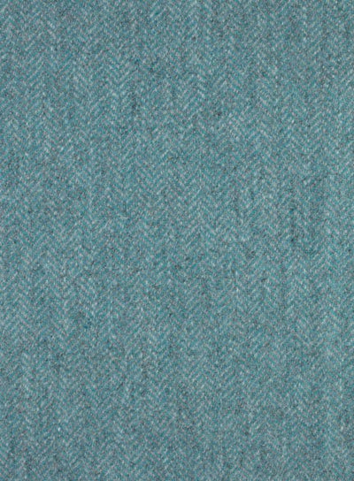 Harris Tweed HTHS-50 green and blue herringbone fabric.