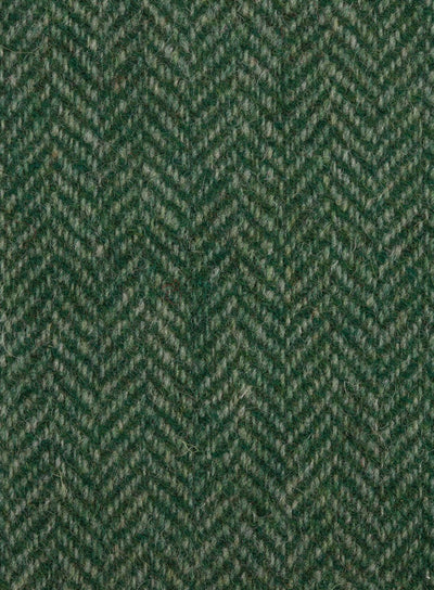 Harris Tweed FWD HTHS-57 green herringbone fabric.