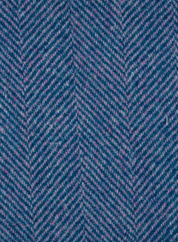 Harris Tweed blue and pink FWD HTHS-66 herringbone fabric.