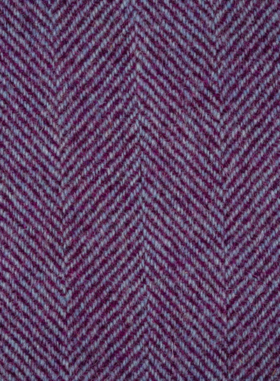 Harris Tweed FWD HTHS-68 purple and blue herringbone fabric.