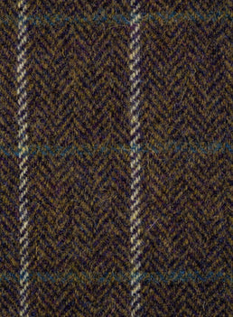 Harris Tweed Brown Herringbone Fabric FWD HTHS17-09.
