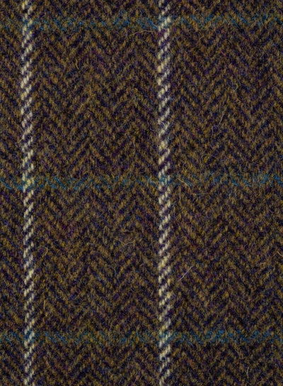 Harris Tweed Brown Herringbone Fabric FWD HTHS17-09.
