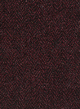 Harris Tweed Red & Black Herringbone Fabric FWD HTHS-14.