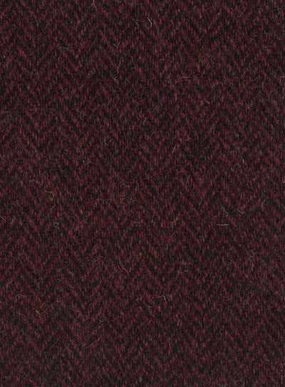 Harris Tweed Red & Black Herringbone Fabric FWD HTHS-14.