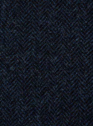 Harris Tweed FWD JD17-01 navy herringbone fabric.