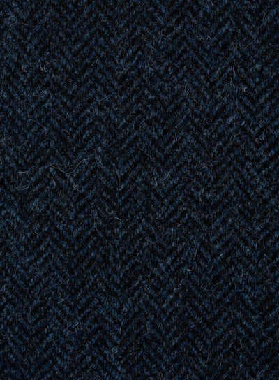 Harris Tweed FWD JD17-01 navy herringbone fabric.