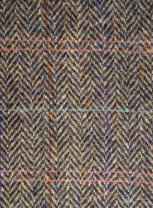 Harris Tweed FWD HTHS-28 brown herringbone fabric.
