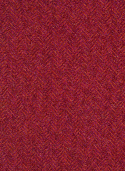 Harris Tweed FWD HTHS-09 orange and pink herringbone fabric.