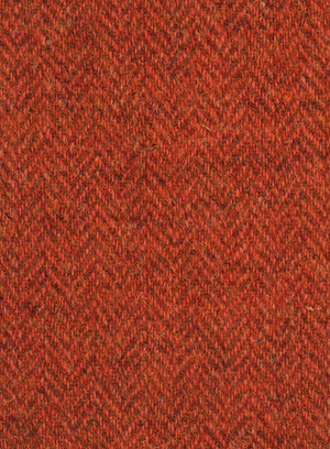 Harris Tweed FWD ST15-14 orange herringbone fabric.