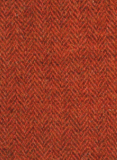 Harris Tweed FWD ST15-14 orange herringbone fabric.